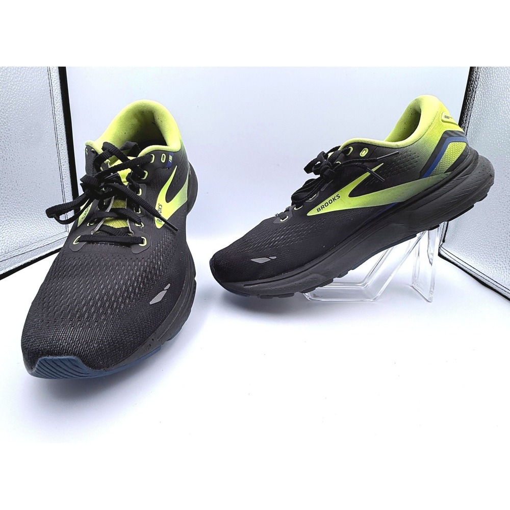 Brooks Ghost 15 Running Shoes Mens 11 D Black Lime Green